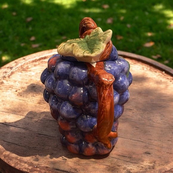 Sakura Sonoma China Purple grape vine two cup hand painted teapot 6" collectors - Picture 6 of 11